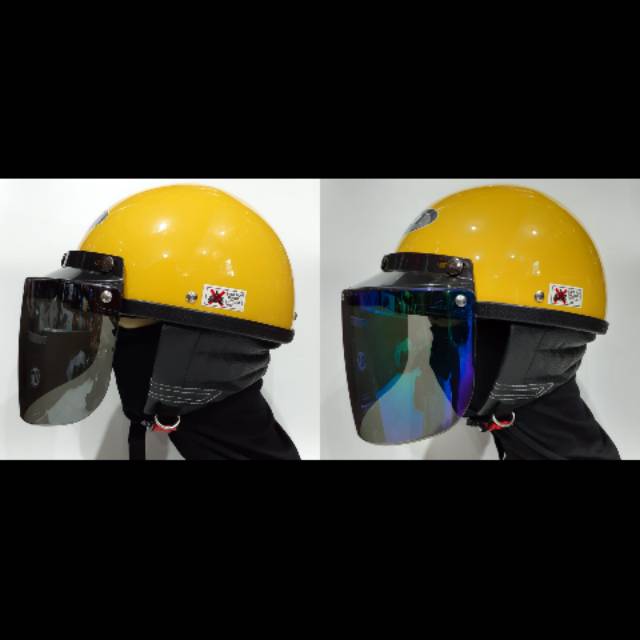 Helm bogo jpn cetok classic chip KUNING gloss