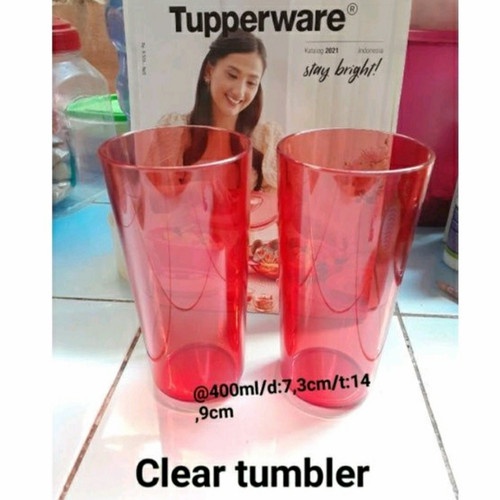 Tupperware - PROMO  CRYSTAL TUMBLER CLEAR TUMBLER 4 PCS - Gelas kristal MURAH