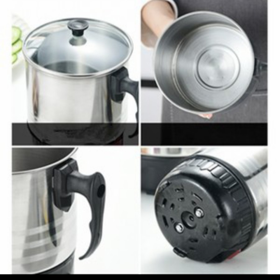 Mug panci elektrik teko listrik stainless alat masak dapur serbaguna A