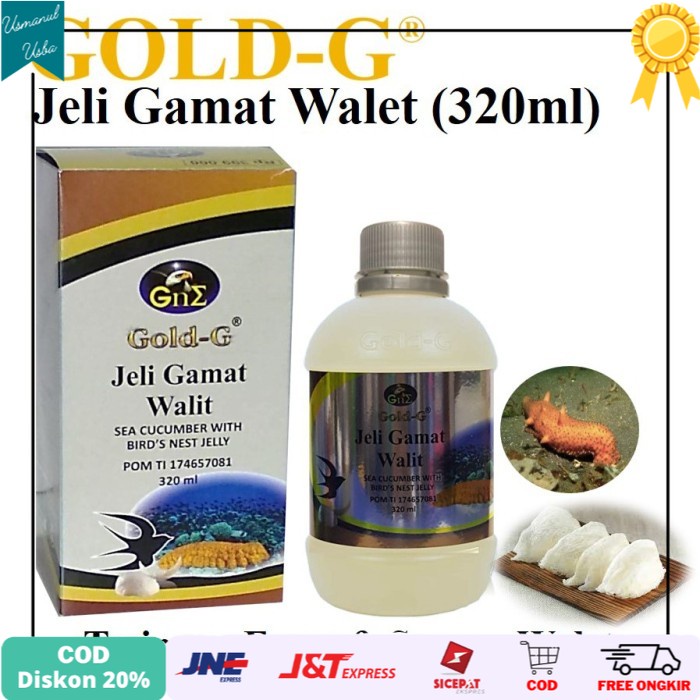 

◾COD◾ Jelly Jely Jeli Gamat Gold G Walit Walet Asli Original 320 ml 320ml