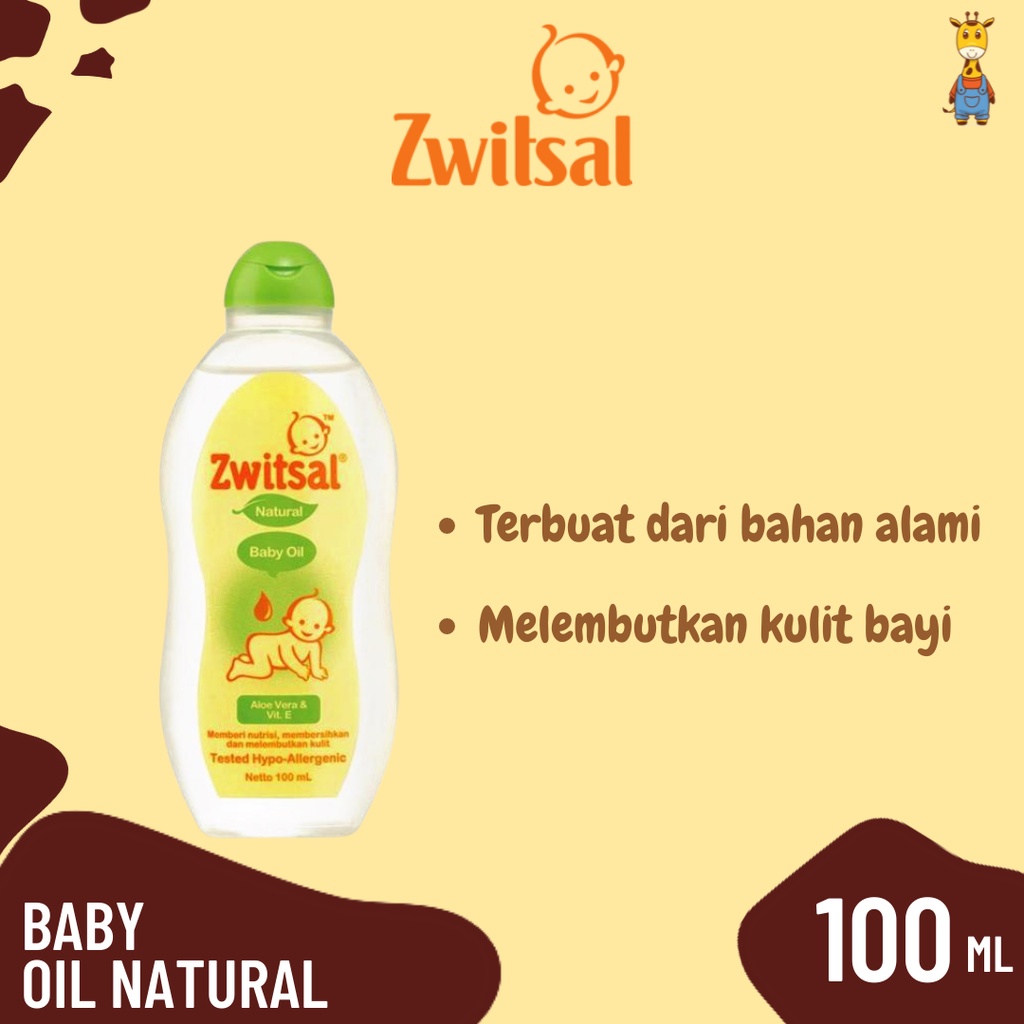 Zwitsal Baby Oil Natural 100ml - Minyak Pijat Bayi