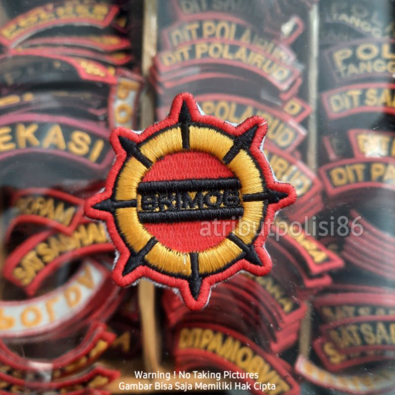 Bet bordir brimob - logo brimob - bordir brimob