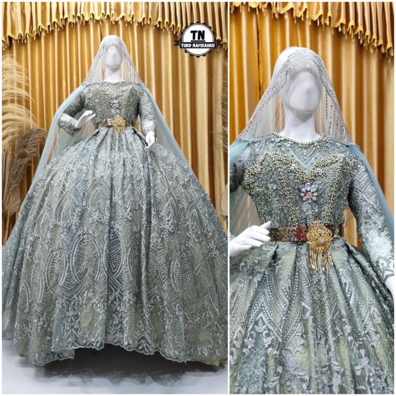 prmomo spesial gaun pengantin ballgown barbie | baju resepsi pernikahan