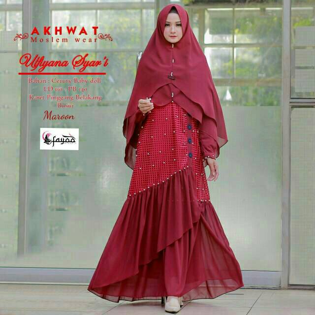 Ulfiyana Syar'i by Akhwat Moslem Wear Gamis Eksklusif