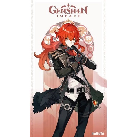 Rental kostum cosplay Diluc GI