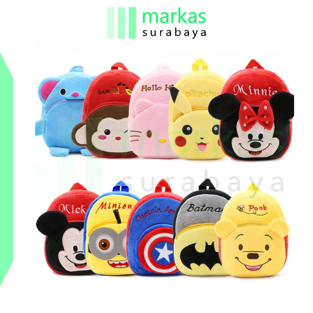 MARKAS MS1367 Tas Anak Karakter Tas Ransel Anak Sekolah Backpack Mini Motif