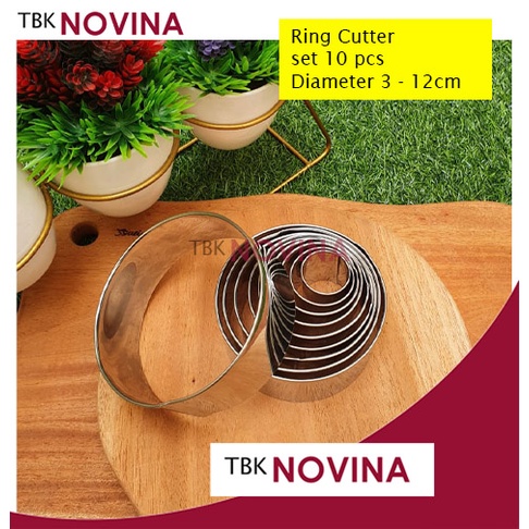 Cetakan Kue Bulat Ring Cutter Set 10 pcs