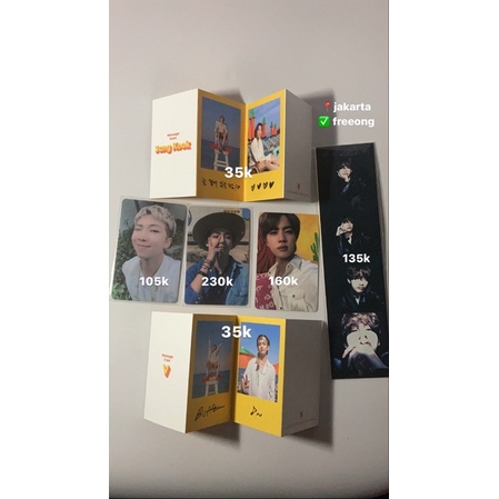 PC BUTTER BTS TAEHYUNG JIN RM (PC LD PHOTOSTRIP MESSAGE CARD BUTTER BTS)