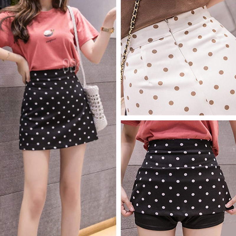 Korean Mini Skirt Polkadot Rok Pendek Motif Polkadot 2147 (S-XXL)