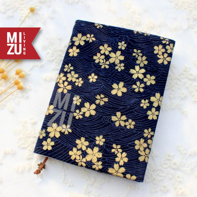 MIZU TOMESODE A5 GOLD Sakura Crane 192PAGES NOTEBOOK 100GSM Paper BUJO Bullet Journal Fountain Pen