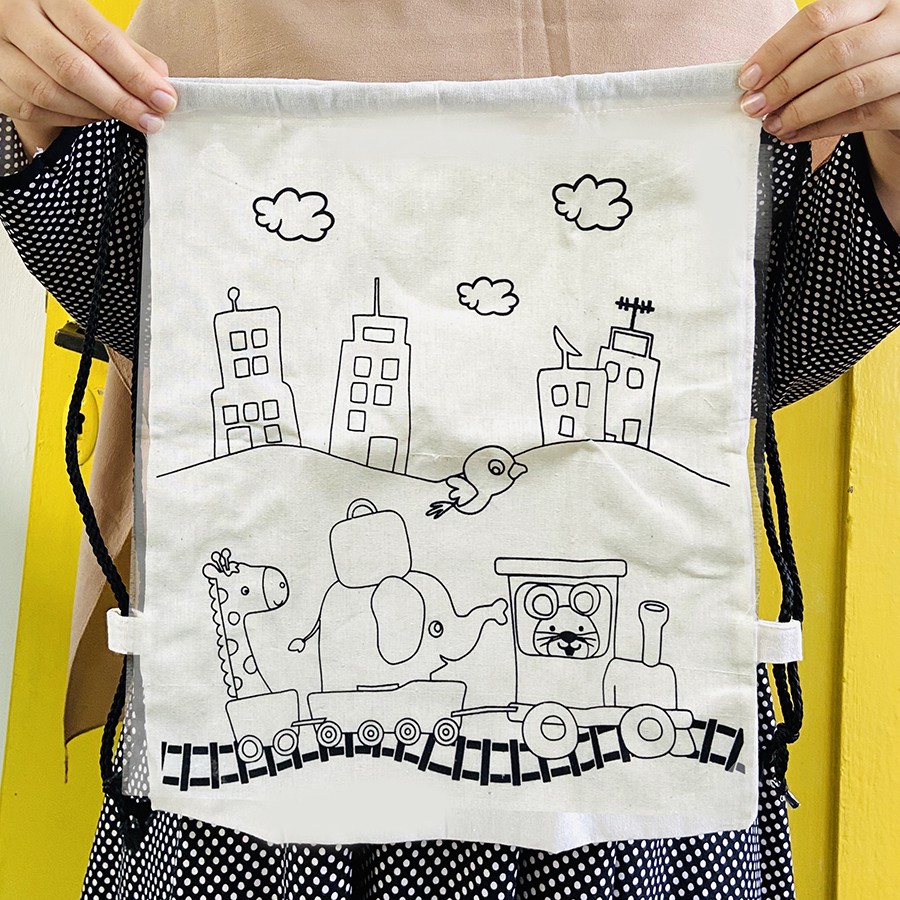 

Painting Kit String Bag Train - Paket Lengkap Melukis (Cat Kuas Pallet Tas Pouch)