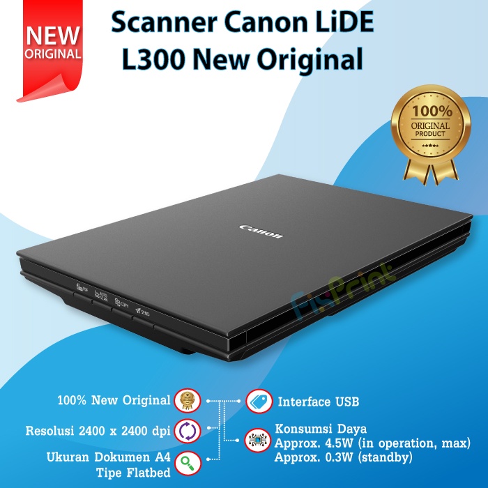 CanoScan LiDE L300 Scan Lide 300 Flatbed Scanner Canon A4 Pengganti LiDe 120 NEW Garansi Resmi