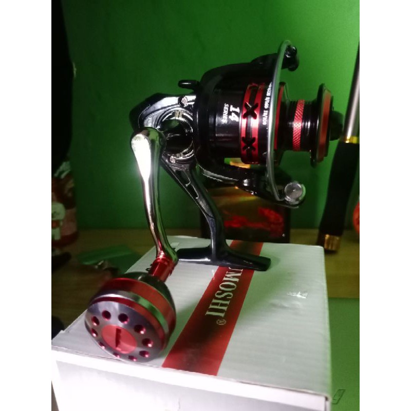 GS8 YUMOSHI RS2000 3000 5000 Reel Pancing Spinning 12 Ball Bearing 5.2:1 Hitam