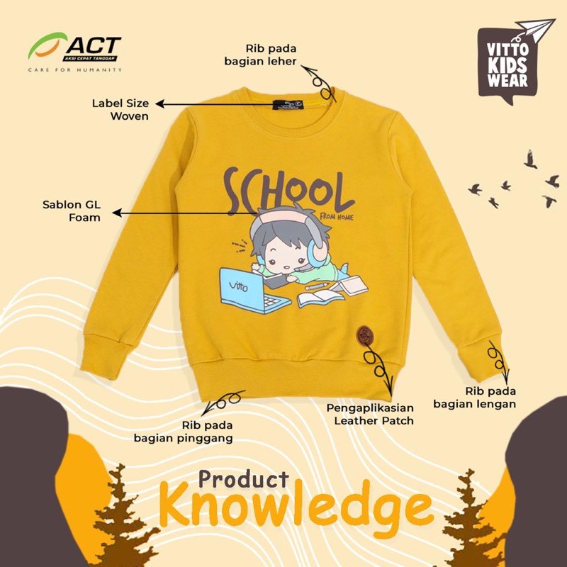 Jaket Anak Sweater Stay at Home Vitto