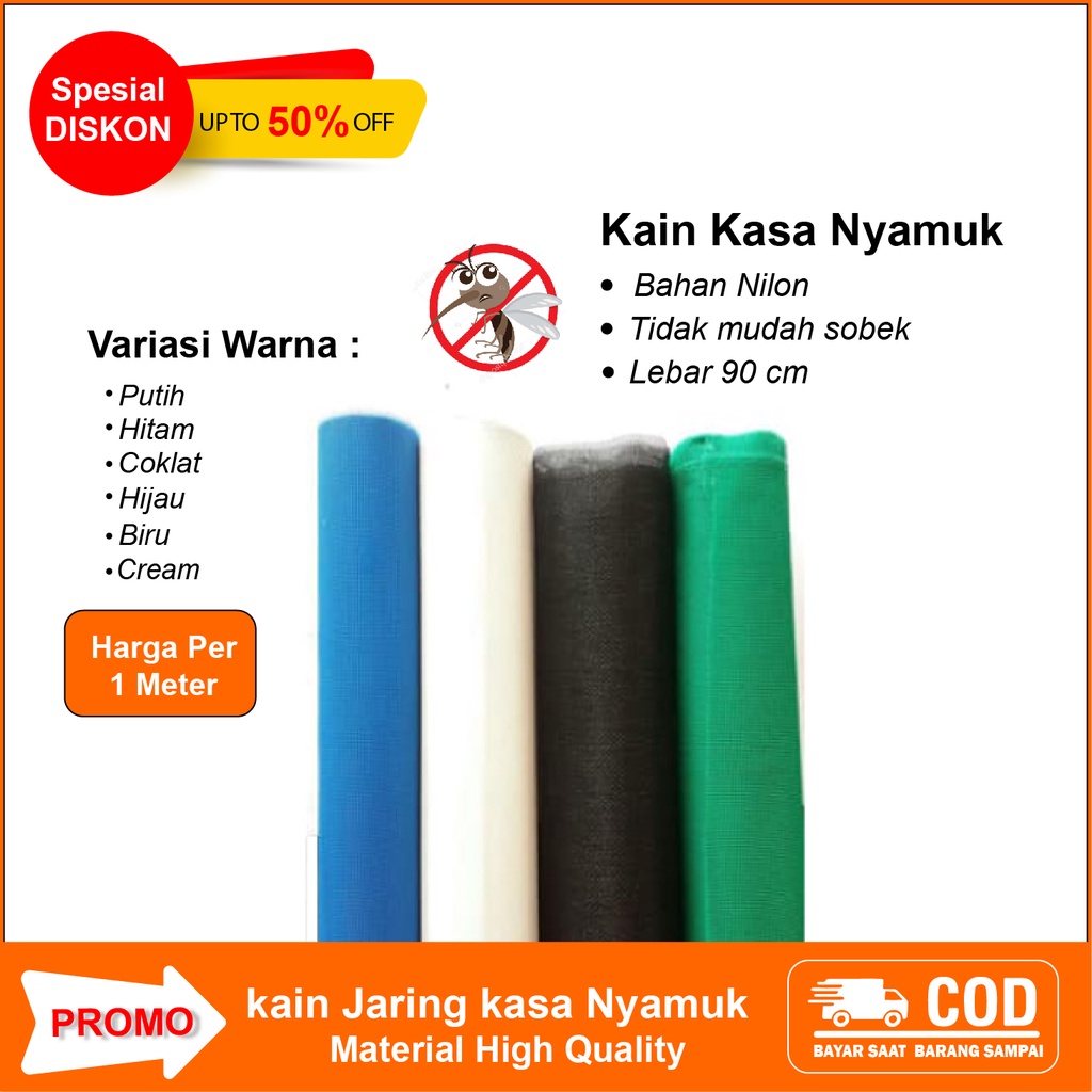 Kawat Kain Kasa Nyamuk strimin Nilon Nylon Jendela Pintu Ventilasi Murah