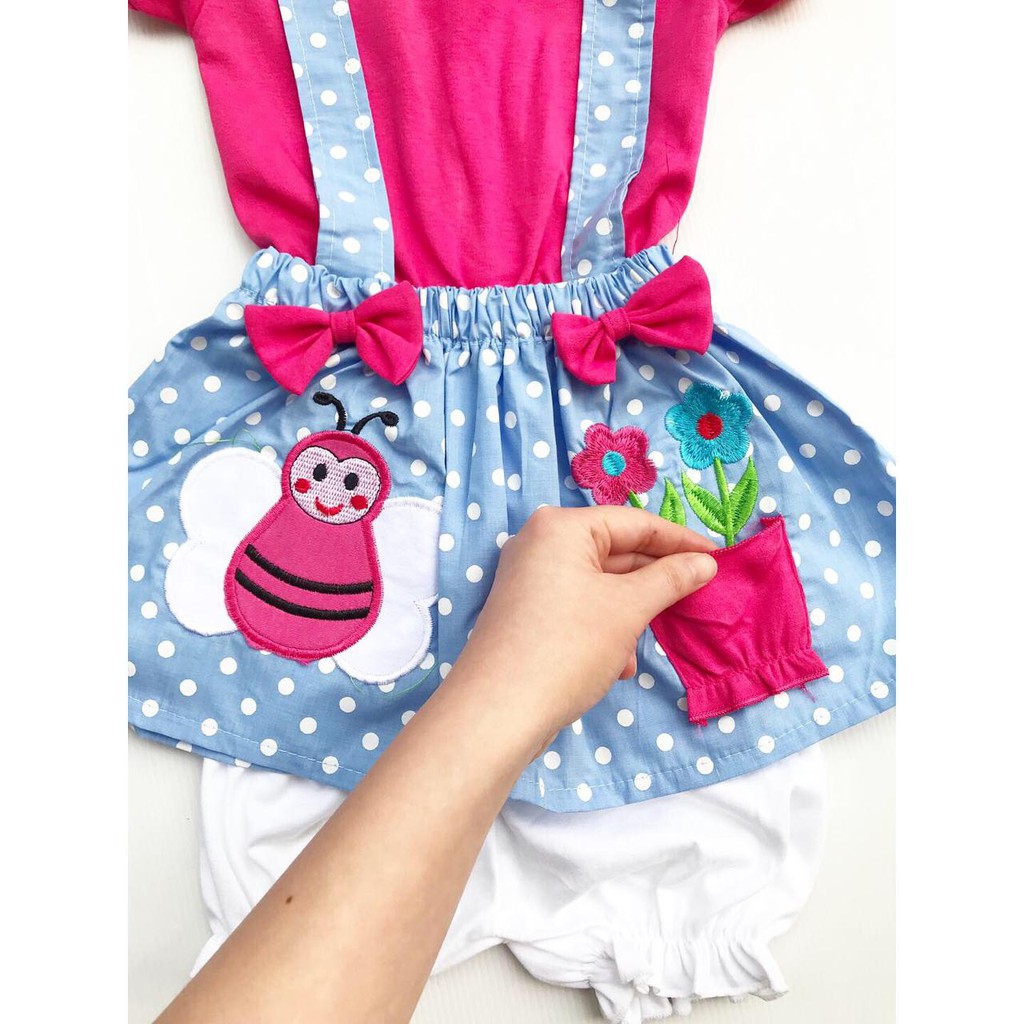 MINI GARDEN Baju Setelan Dress  Pergi Lucu Fashion Anak Bayi Perempuan Cewek Terlaris Lucu