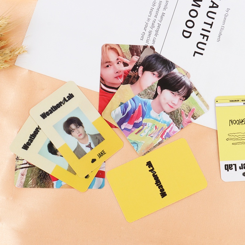 7pcs / SET Kartu Pos Foto Anggota Kpop ENHYPEN Seri Cuaca LAB