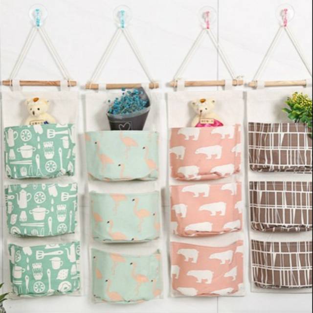 Wadah sisir/tempat kosmetik/wadah kosmetik/rak gantung/rak susun/pouch gantung/hanger/wadah sabun