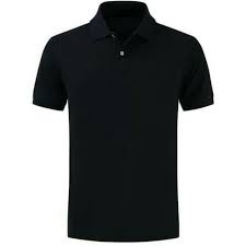 BAJU KERAH POLO HITAM POLOS PRIA WANITA