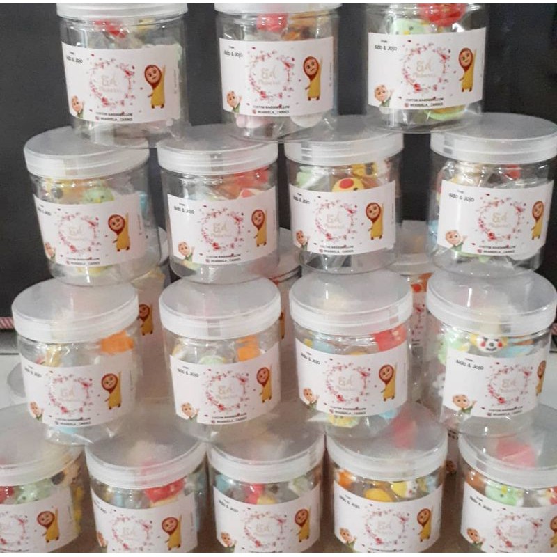 

[Pre Order] Marshmallow Custom Character + Custom label / Hampers ultah /Hampers One Month/Goodiebag/Christmas Hampers/Hampers Lebaran/ Parcel Lebaran