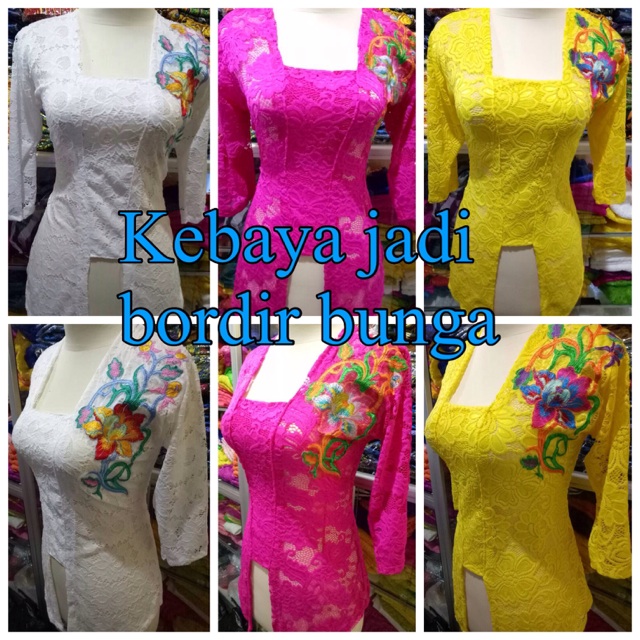 Kebaya jadi bordir bunga