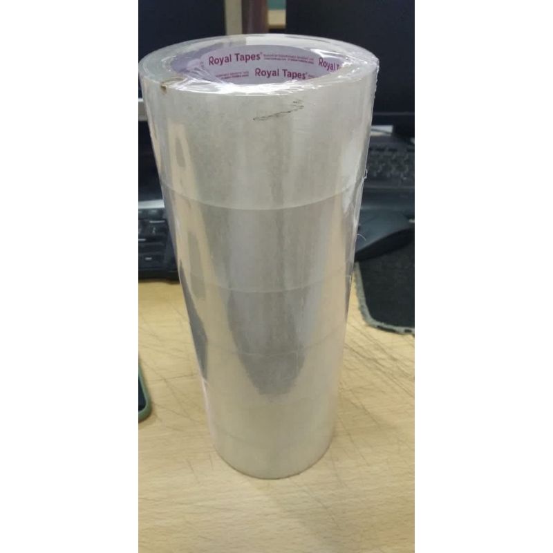 Lakban isolasi solatip bening 48 mm x 90 meter merk Royal Tapes 90 Yard