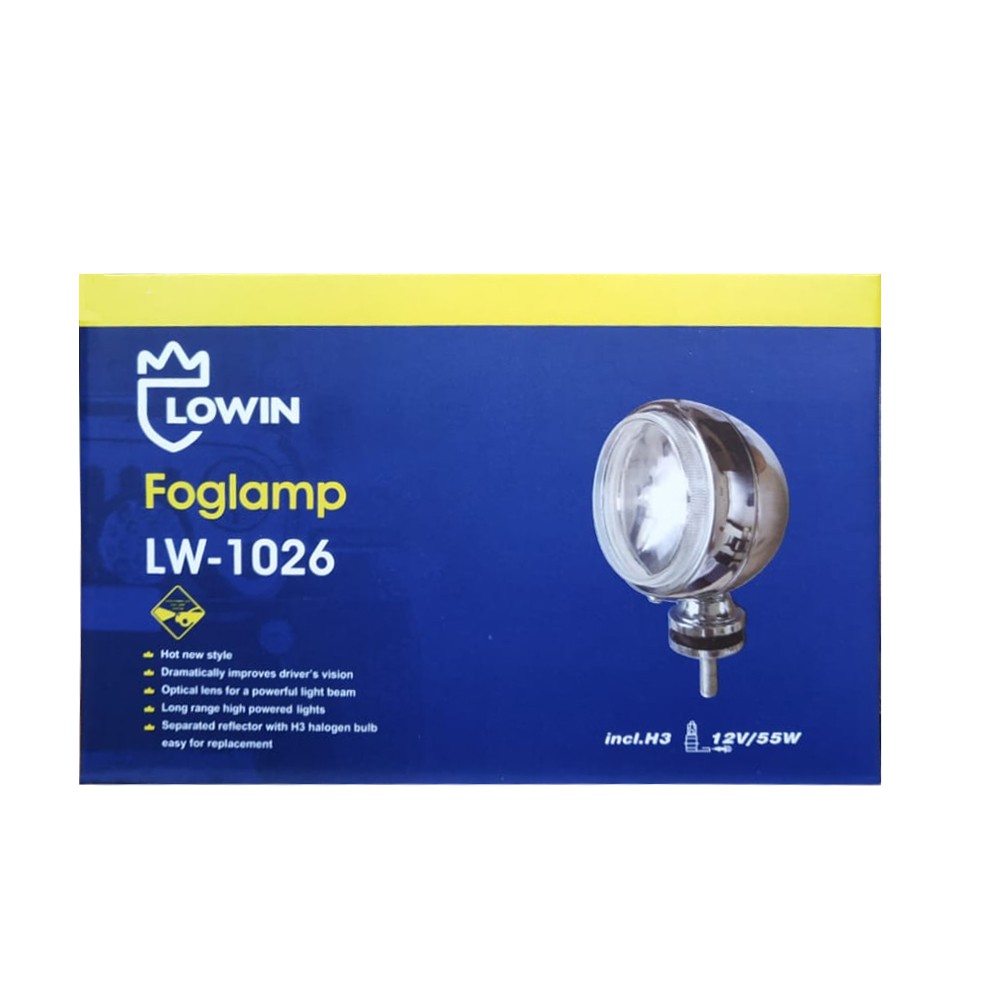 FOGLAMP | LAMPU KABUT UNIVERSAL LOWIN LW1026 3 INCH BAJA LASER KUNING