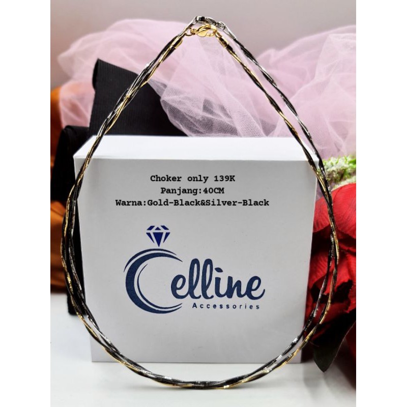 KALUNG CHOKER/CHOKER LAPIS EMAS/KALUNG WANITA COKER/KALUNG COKER HITAM