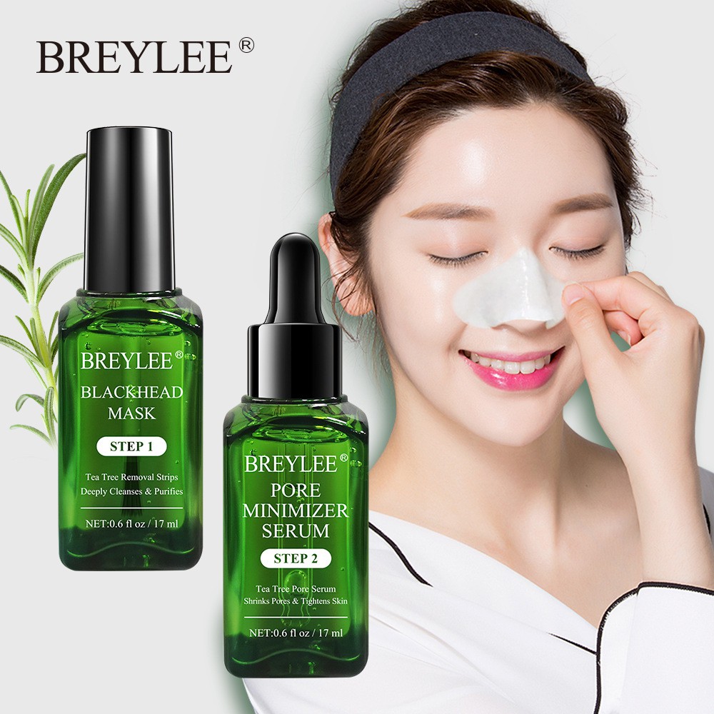 BREYLEE Blackhead Set 1 &amp; 2 ORIGINAL Pembersih Komedo &amp; Pengecil Pori-Pori (2pcs) - step 1 + step 2