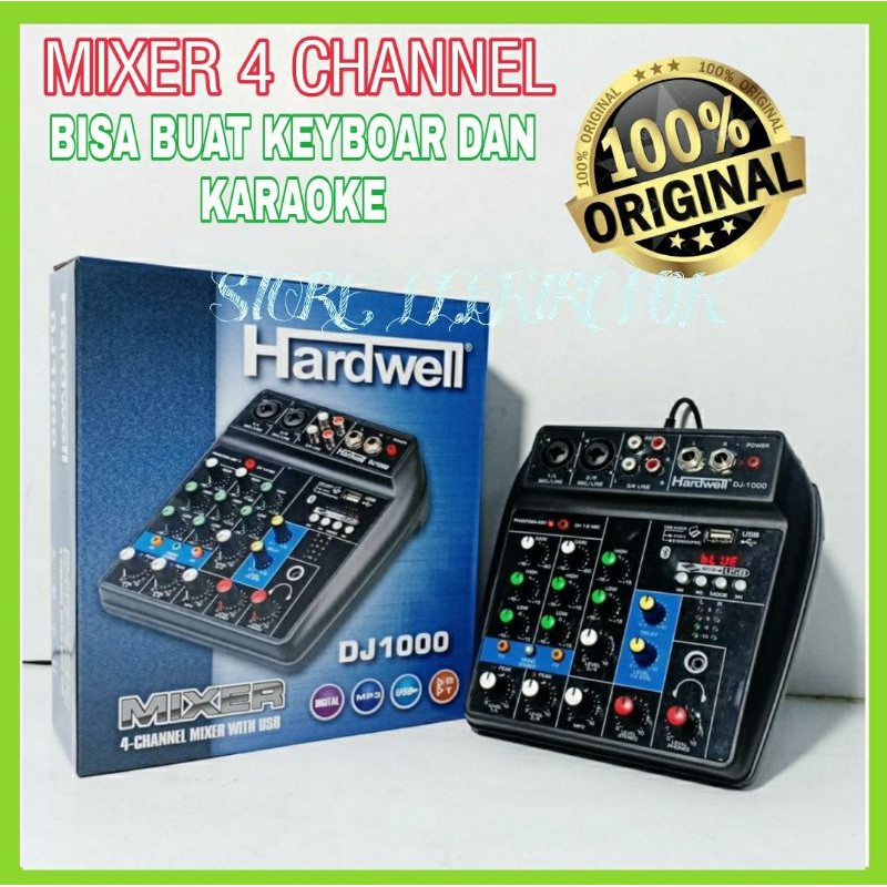 Mixer Audio Harwell DJ1000 Mixer 4 Channel With Usb Original