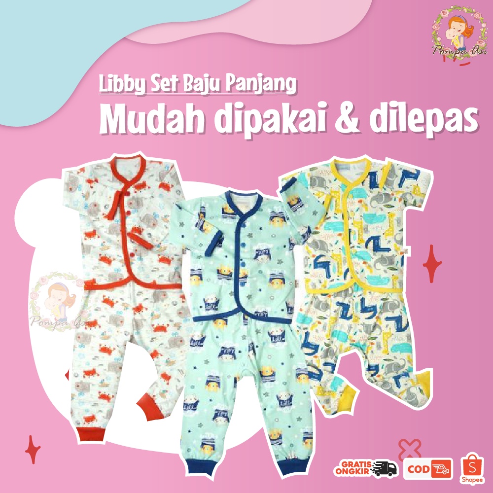 Libby Set Baju Panjang Celana Panjang Setelan Tidur Harian Bayi Dan Anak By Mallpompaasi