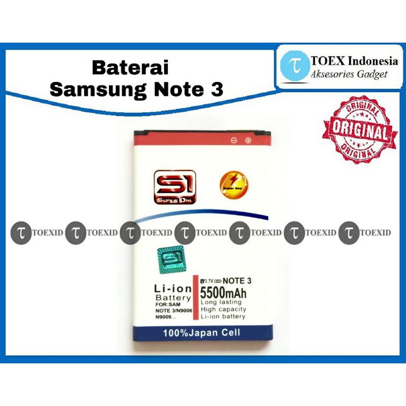 Baterai Samsung Note 3 / N9000 N9002 N9005 - Batre Batrai Double Power IC - Super One Original