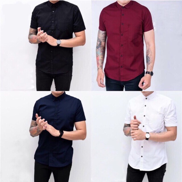 Kemeja Fashion Lengan Pendek - Dazed Fashion / Kemeja Pria Murah IN742 Lengan Pendek Casual Big Siz