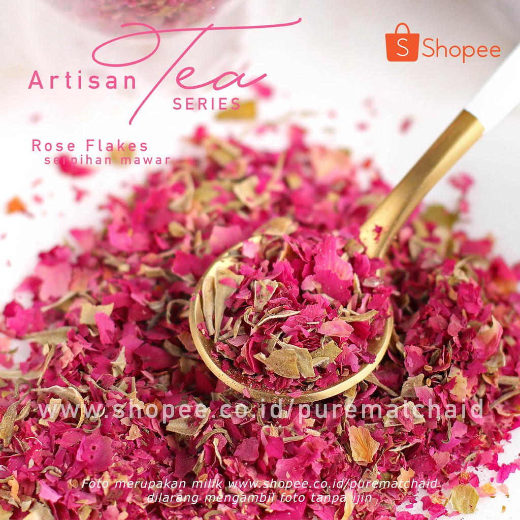 

Artisan Tea Cafe - Rose Flakes 10gr SAMPLE Serpihan Bunga Mawar Kering