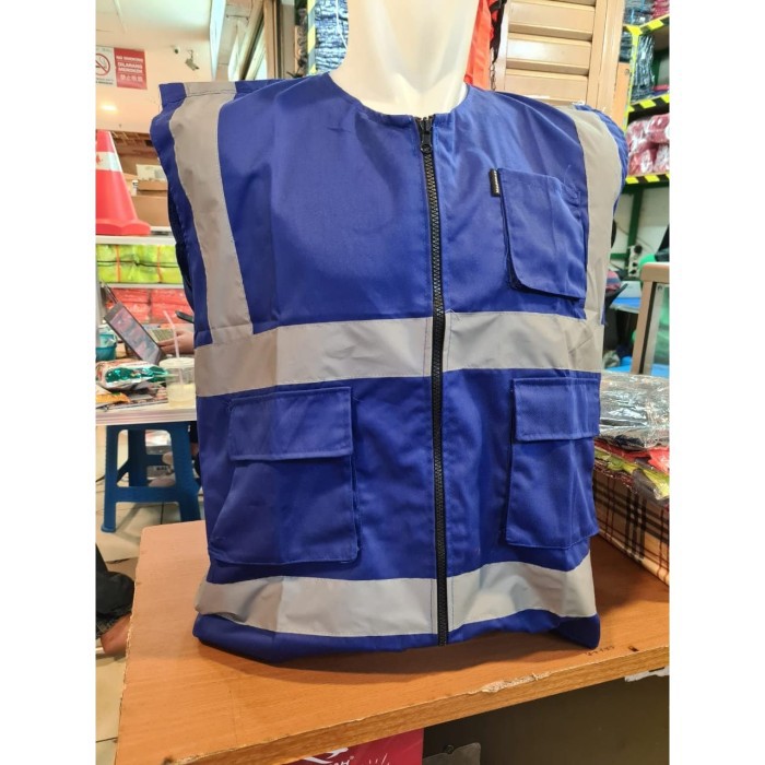 Rompi Kerja Proyek Safety Vest Bahan American Drill Murah Rompi Kerja Proyek Safety Vest Bahan American Drill Murah