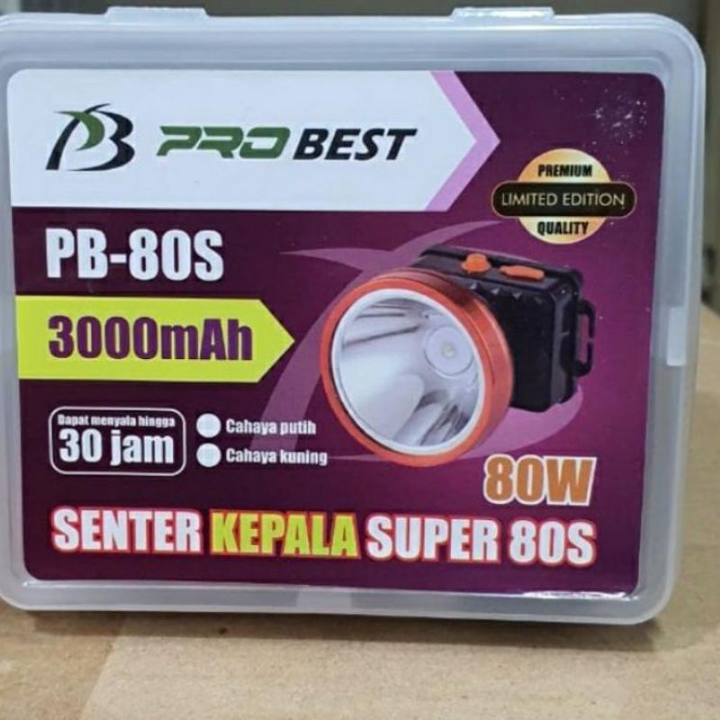 Senter kepala Jinlong 80Watt JL-80 3000mAh // Probest  PB-80s 80 Watt