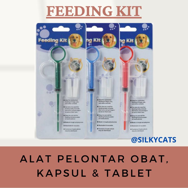 Feeding kit. Alat pelontar obat / kapsul untuk kucing &amp; anjing. pil buster.