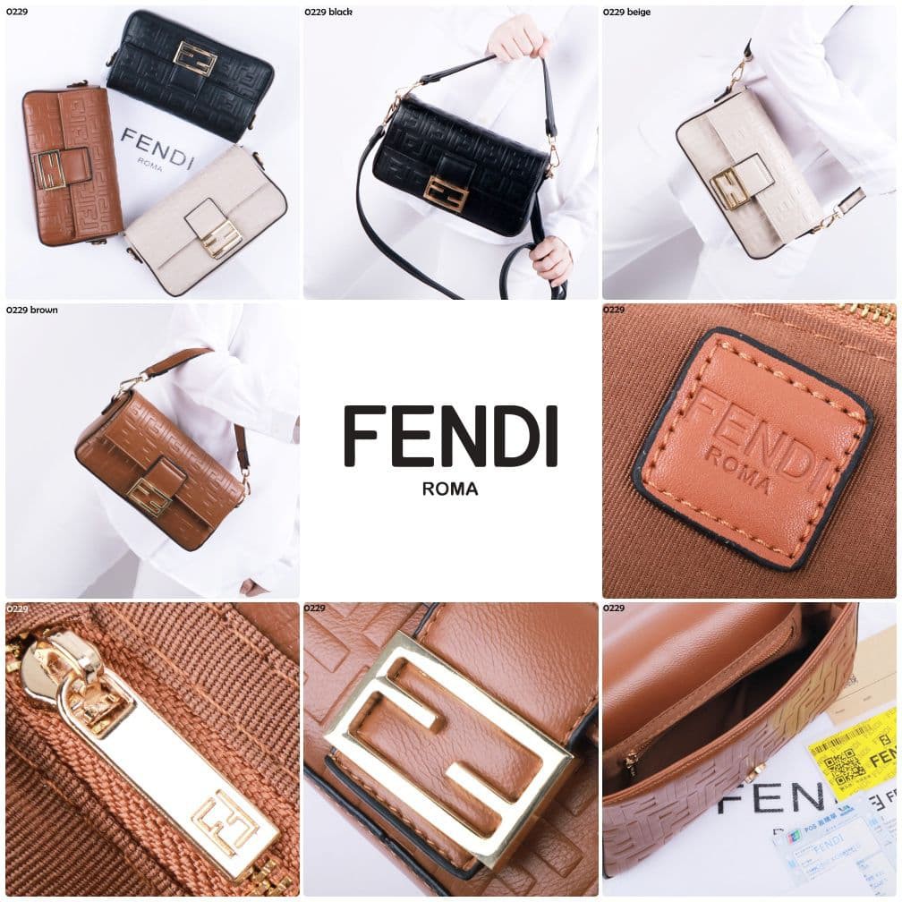 COD ❤️ Tas Wanita Fendi Baguette Crossbodybag Premium Import Tas pesta elegan handbag