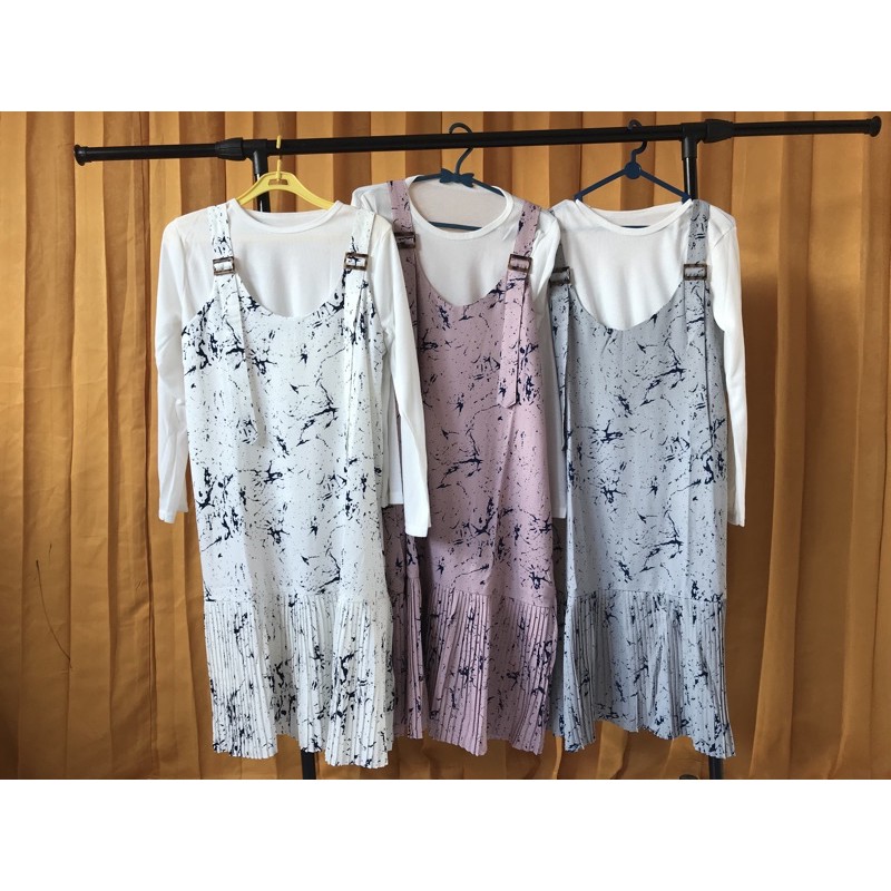 TUNIK MOTIF PLISKET / OVERALL TUNIK PLISKET + INNER