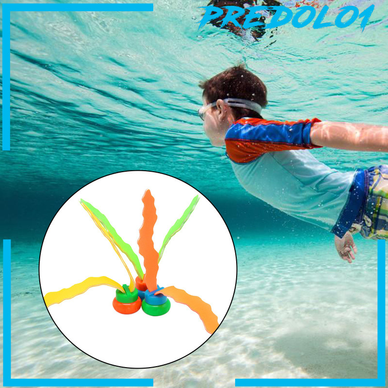 [PREDOLO1]3pcs Kids Plants Diving Toy Sea Plant Summer Sinking Swimming for Children