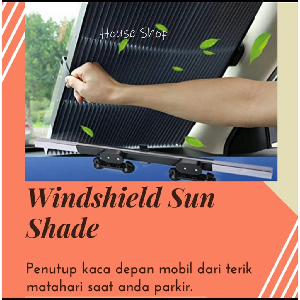 HS-0031 Penutup Kaca Depan Mobil Pelindung Panas Sun Shield Tirai Pelindung Kaca Depan Mobil