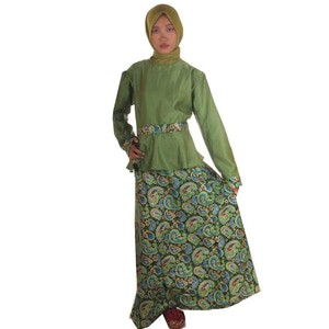 Baju Gamis Muslim Batik I Busana Muslim Wanita Gamis Baloteli Nayya