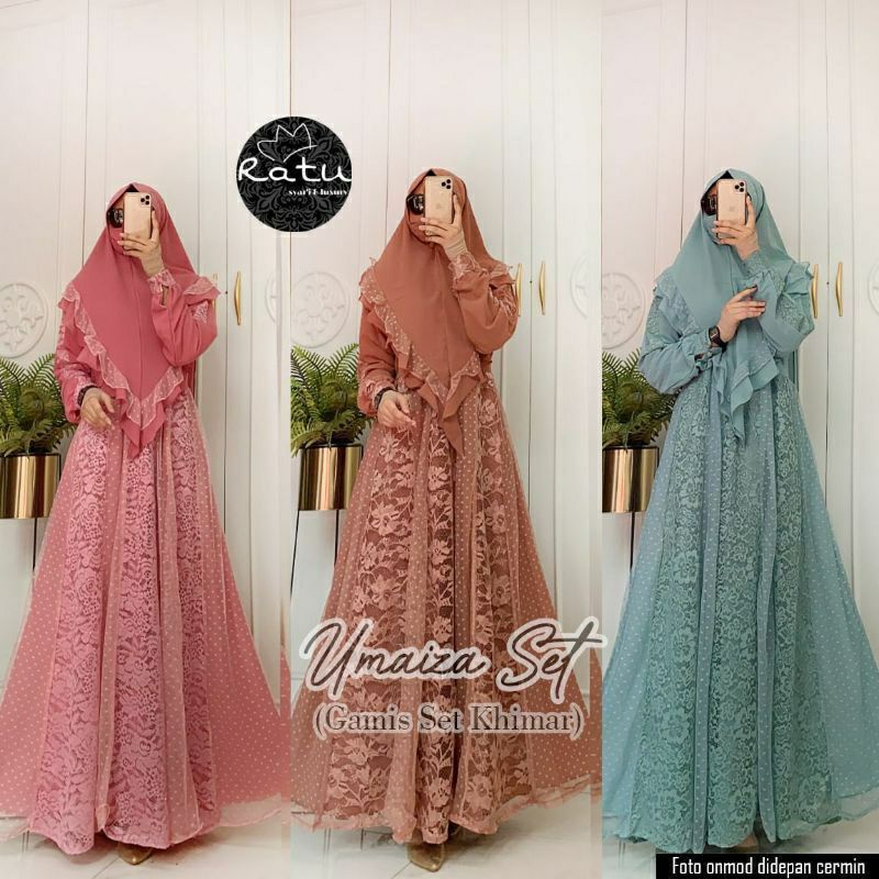 READY STOK UMAIZA SET BY RATU SET KHIMAR