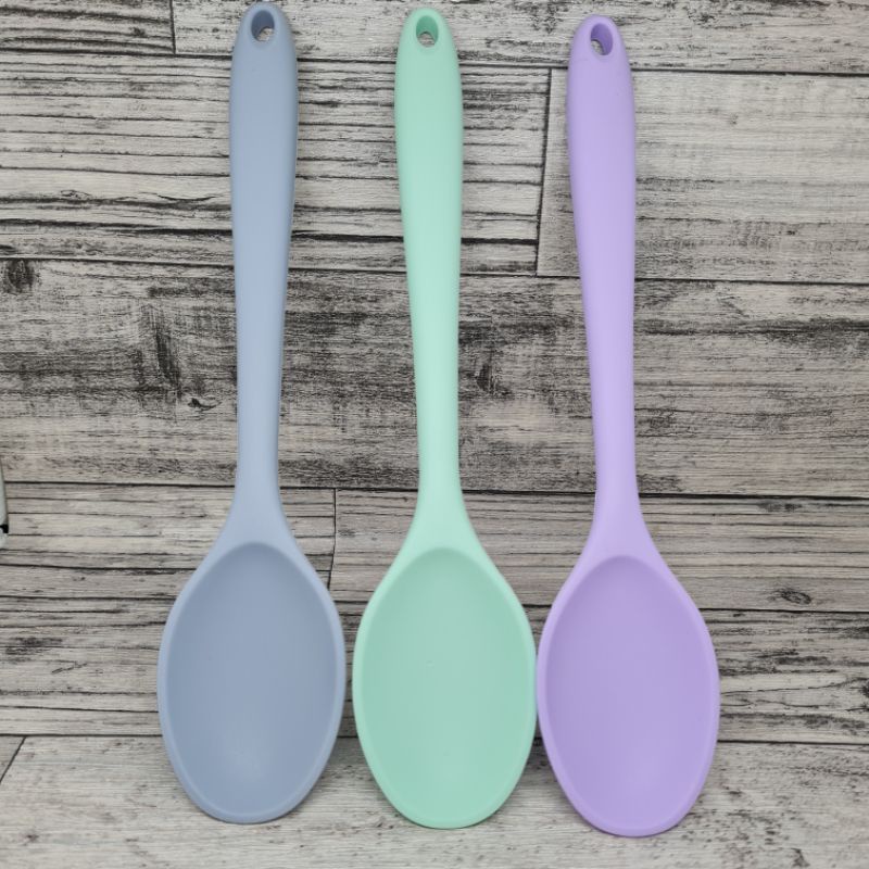 silicone cooking spoonela spatula / sodet sutil masak model sendok tebal