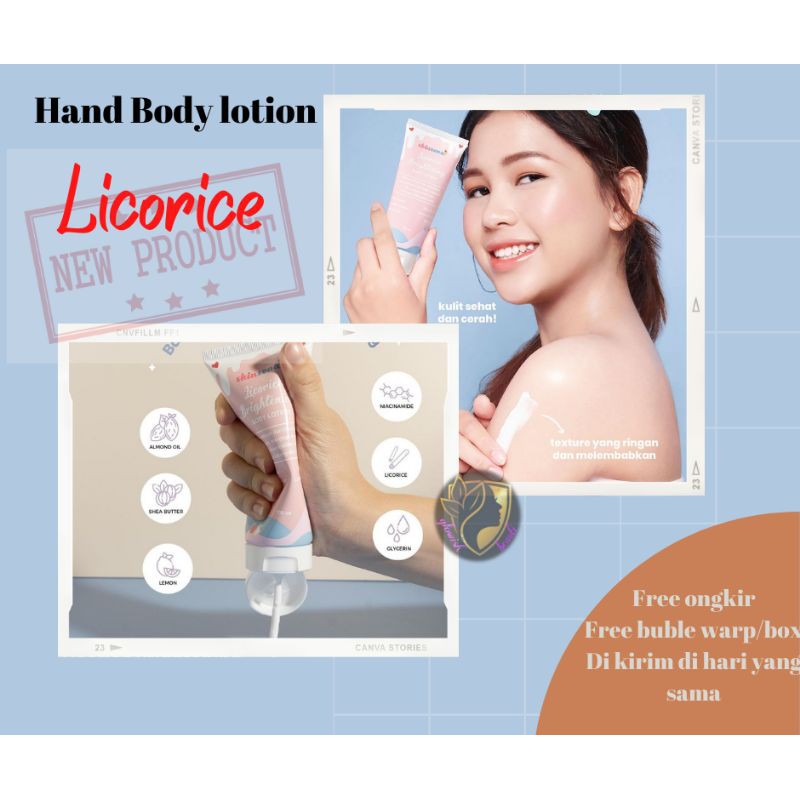 (Mitra Resmi) SKINSENA Brightening Body Lotion Licorice BPOM