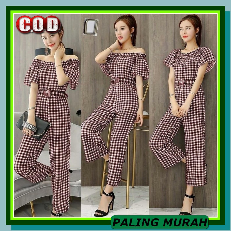 Anja Jumpsuit Wanita Terbaru Outfit Kekinian Ootd Hijab By Ghaffa VB551 Jumpsuit Square Amelia Maru