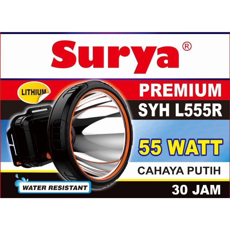 SURYA SENTER KEPALA PREMIUM WATER RESISTANT SYH-L555R 55 WATT 55W
