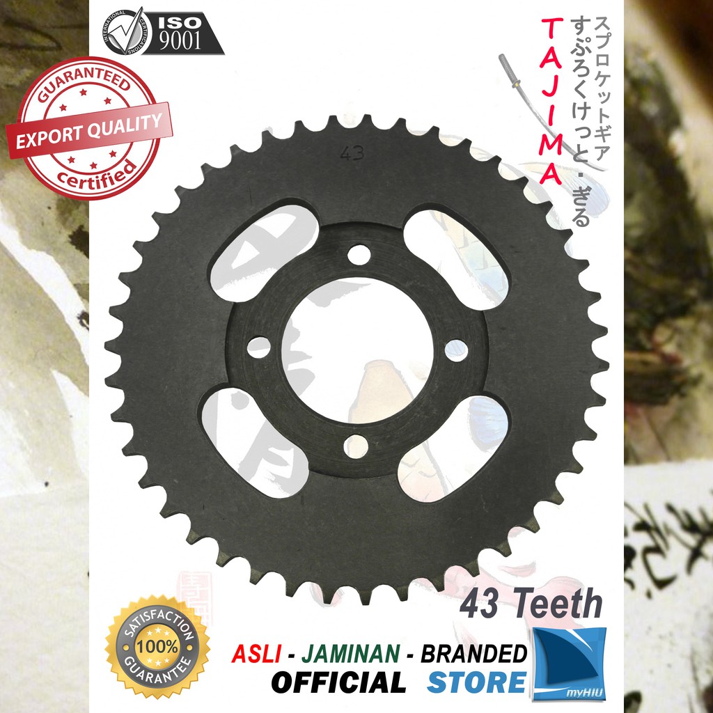 Gigi Tarik 40T ~ 53T HONDA Prima, Grand, Win Gir Belakang - Rear Sprocket Gear TAJIMA