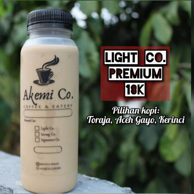 

[NEW] Akemi Co. Kopi Susu Light Co. Premium | Kopi Susu Botol/Cup - Gosend/GrabExpress Only