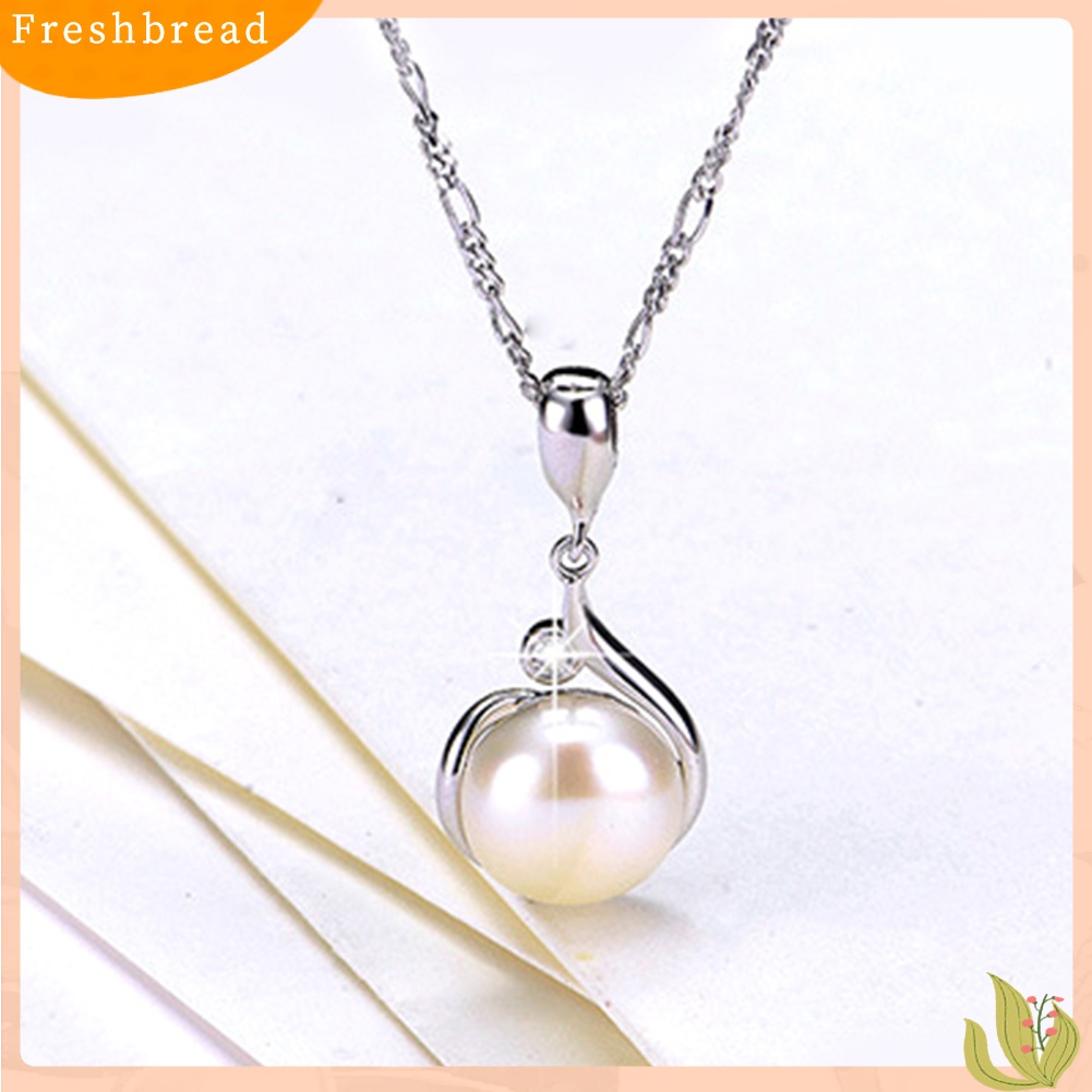 Terlaris Elegant Single Faux Pearl Pendant Necklace Choker Chain Women Gift Party Jewelry